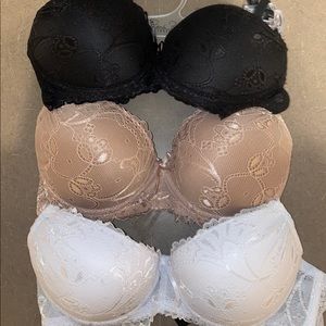 Set of 3 Lace Bras 34/C